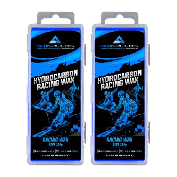 SkinRocks Hydrocarbon Racing Wachs Ski Langlauf Snowboard Cold Wax Blue 250g – Bild 2