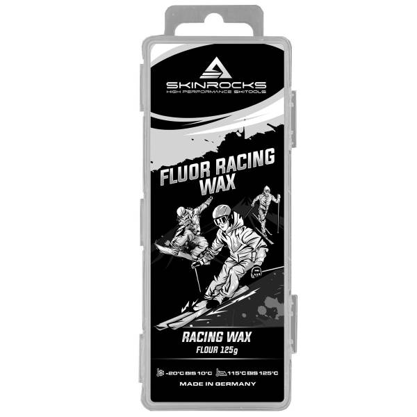 SkinRocks Fluor Racing Wax Mix Gleitwachs Ski Langlauf Snowboard Basiswachs 125g