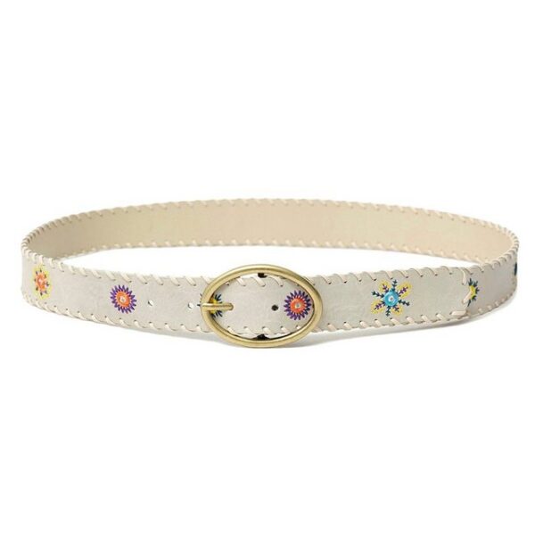 Desigual Ledergürtel Damen Gürtel Dornschließe Belt Julietta 21SARP07/1008 beige - Image 2