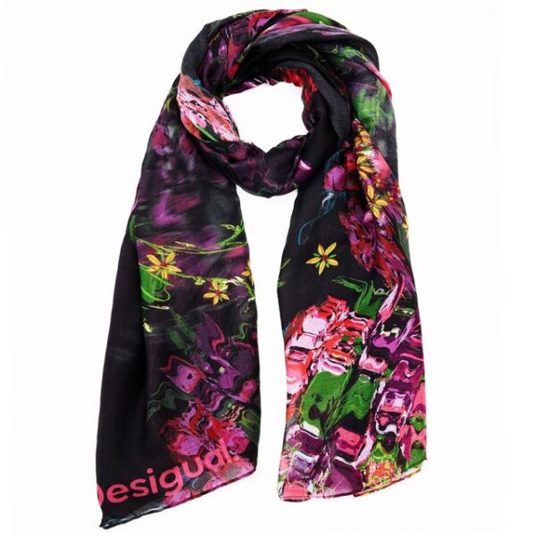 Desigual Halstuch Damen Halstuch Tuch Schal Fou Flores Liquid 23WAWA21/2000 - Image 2