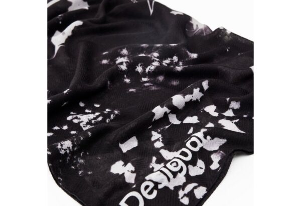 Desigual Halstuch Halstuch Tuch Schal Fou Floral BW Rectangle 23WAWA02/2000 - Image 3