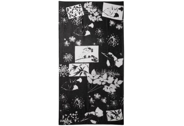 Desigual Halstuch Halstuch Tuch Schal Fou Floral BW Rectangle 23WAWA02/2000 - Image 4