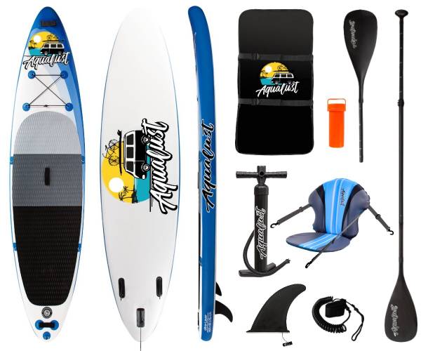 AQUALUST 12'0" SUP Board Stand Up Paddle Surf-Board Kajakpaddel Kajaksitz 365...