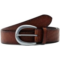 Desigual Ledergürtel Damen Leder Gürtel Dornschließe Belt Logo Ondas 22WARL04/6000 braun