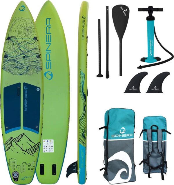 SPINERA SUP LIGHT 11.8 iSUP aufblasbar Surfboard, Stand Up Paddle Set SUP 360cm – Bild 2