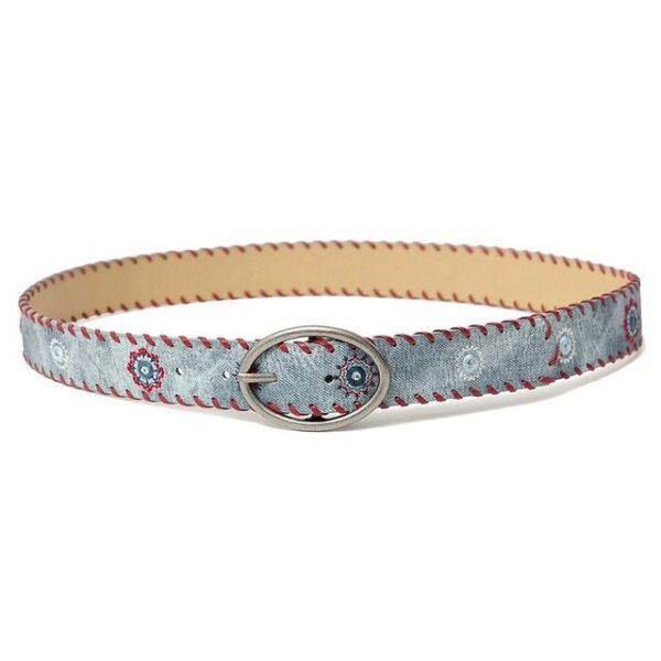 Desigual Ledergürtel Damen Gürtel Dornschließe Belt Julietta 21SARP07/5006 blau - Image 2