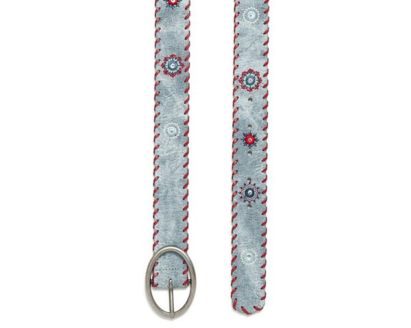 Desigual Ledergürtel Damen Gürtel Dornschließe Belt Julietta 21SARP07/5006 blau - Image 3