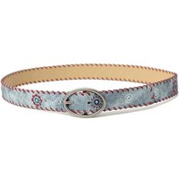 Desigual Ledergürtel Damen Gürtel Dornschließe Belt Julietta 21SARP07/5006 blau