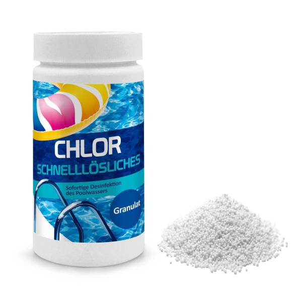 Chlorgranulat für Pool 1kg Schockchlorung Desinfektion Pflege für Schwimmbad