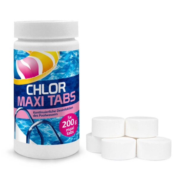 Chlortabletten Maxi für Pool 1 kg Langsamlöslich Tabs Pflege für Schwimmbad C... – Bild 2