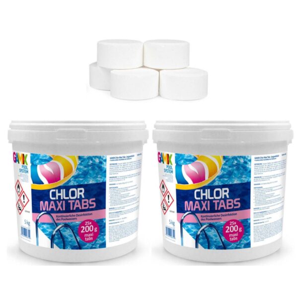 Chlortabletten Maxi für Pool 10 kg Langsamlöslich Tabs Pflege für Schwimmbad ... – Bild 2