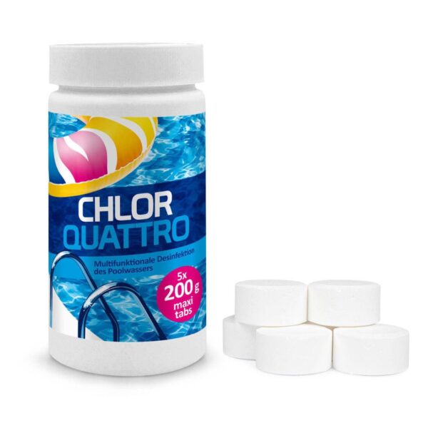 Chlortabletten Multifunktion Quattro Tabs 3in1 für Pool Pflege für Schwimmbad... – Bild 2