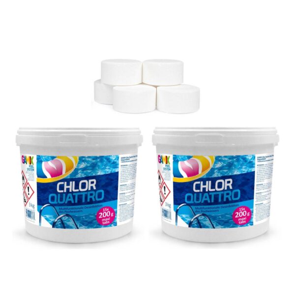 Chlortabletten Multifunktion Quattro Tabs 3in1 für Pool Pflege für Schwimmbad... – Bild 2