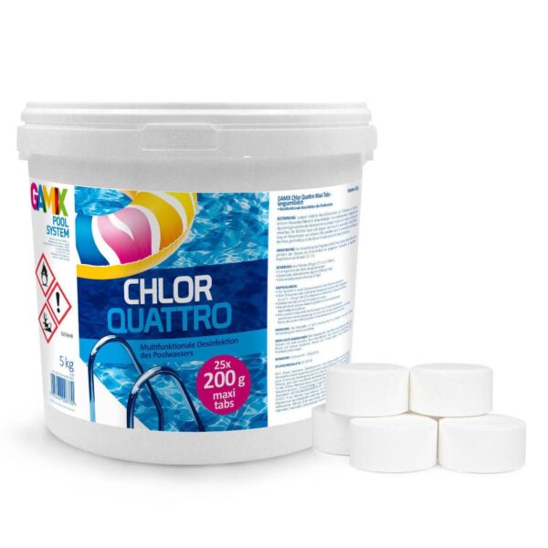 Chlortabletten Multifunktion Quattro Tabs 3in1 für Pool Pflege für Schwimmbad... – Bild 2