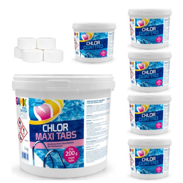 Chlortabletten Multifunktion Quattro Tabs 3in1 für Pool Pflege für Schwimmbad... – Bild 2